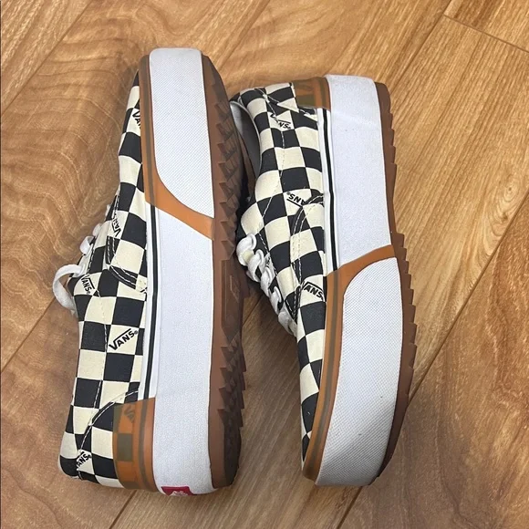 Vans Black and White Checkerboard Stacked Shoes M9.0/W10.5 - Picture 9 of 12